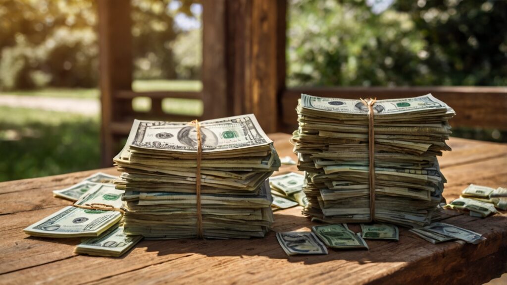 pile of money
