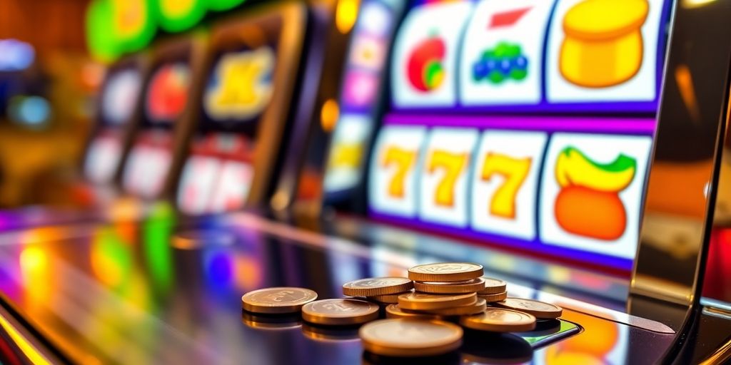 Slot machine with pound coins