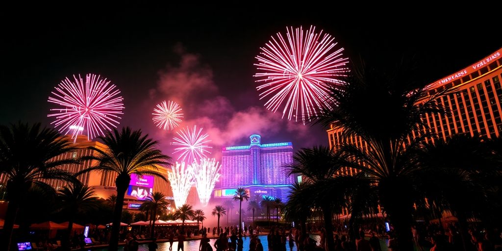 Viva Las Vegas fireworks.
